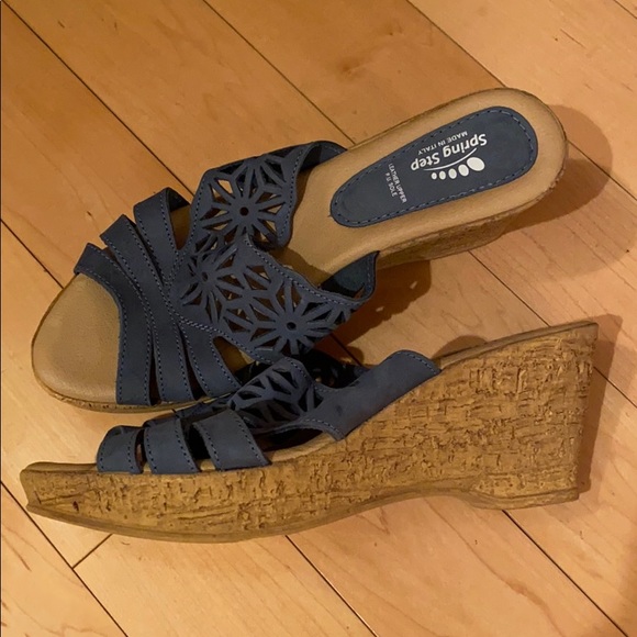 Ladies blue wedges size 41(10US) - Picture 4 of 5